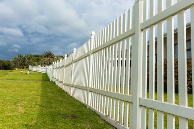 White Pvc Fence Installation